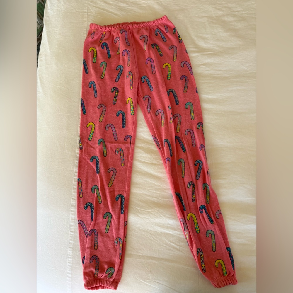 Chaser Kids Pink Candy Cane Print Pants